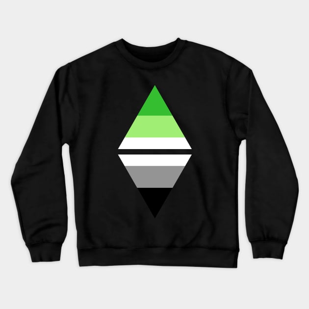 #nerfingwithpride Auxiliary Logo - Aromantic Pride Flag Crewneck Sweatshirt by hollowaydesigns